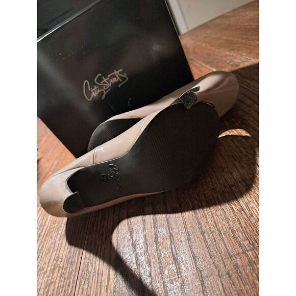 6M City Streets Mimi Taupe Platform Pumps Stiletto High Heel Dress Shoes - Picture 7 of 8